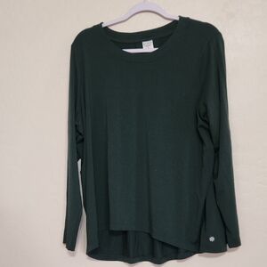 Athleta Dark Green Long Sleeve Tee